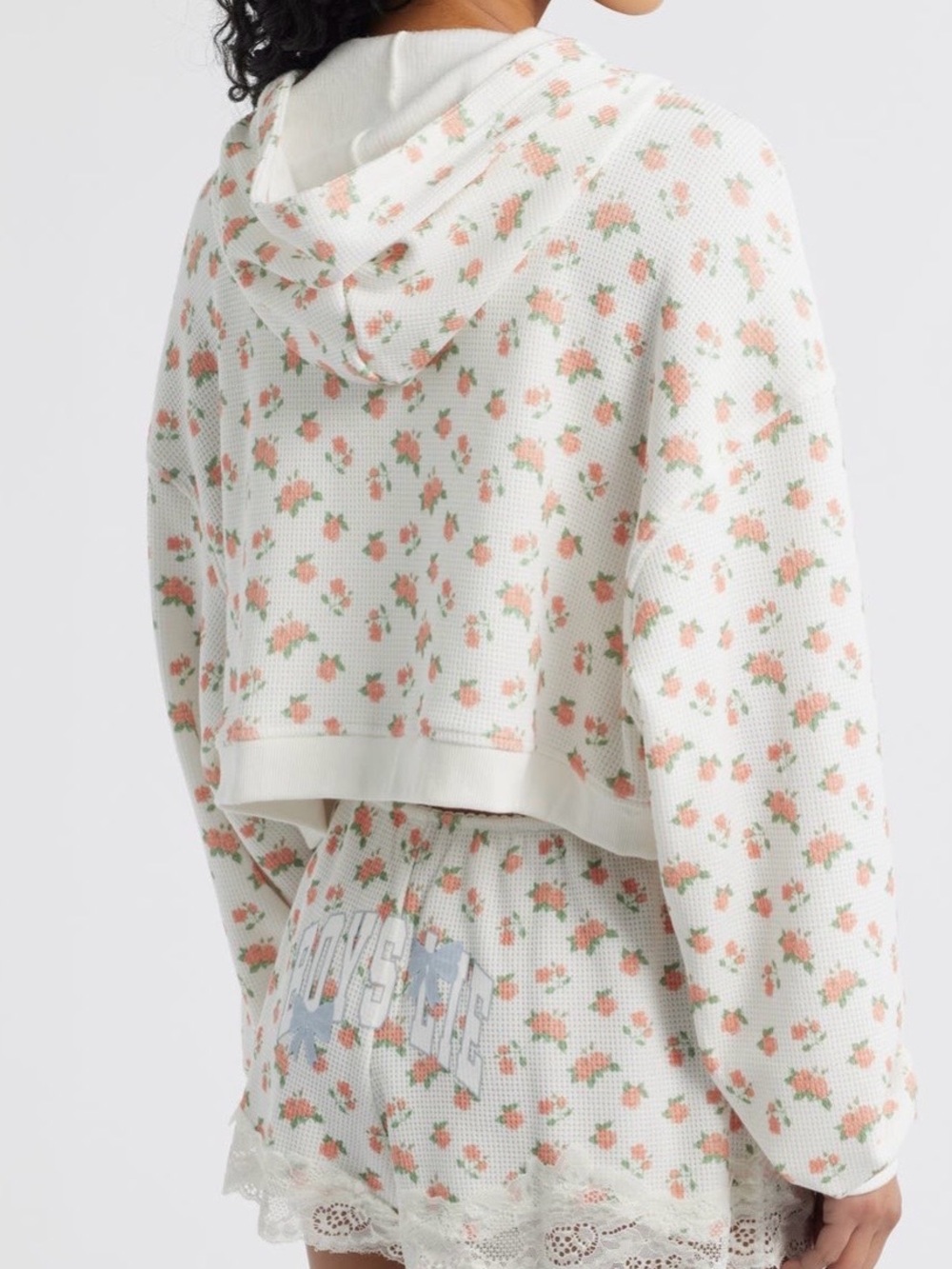 NWOT! Boys Lie Alex Sunshine and Bows Crop Zop Hoodie - Picture 4 of 14